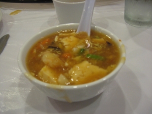 Seafood hot and sour soup