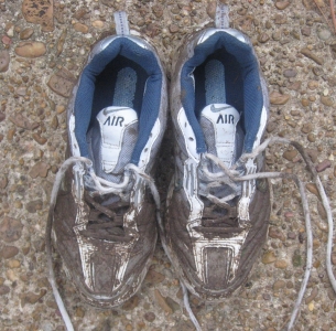 My mud covered sneakers at the end of the day!